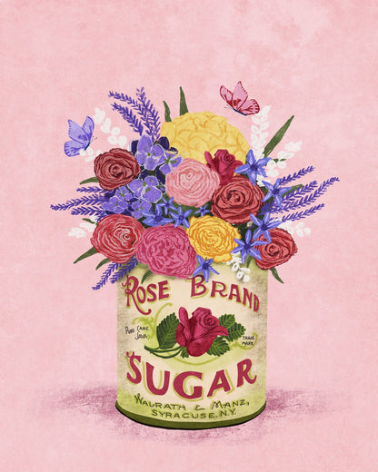 Vintage Floral Can