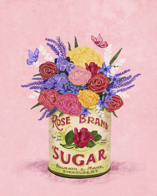 Vintage Floral Can