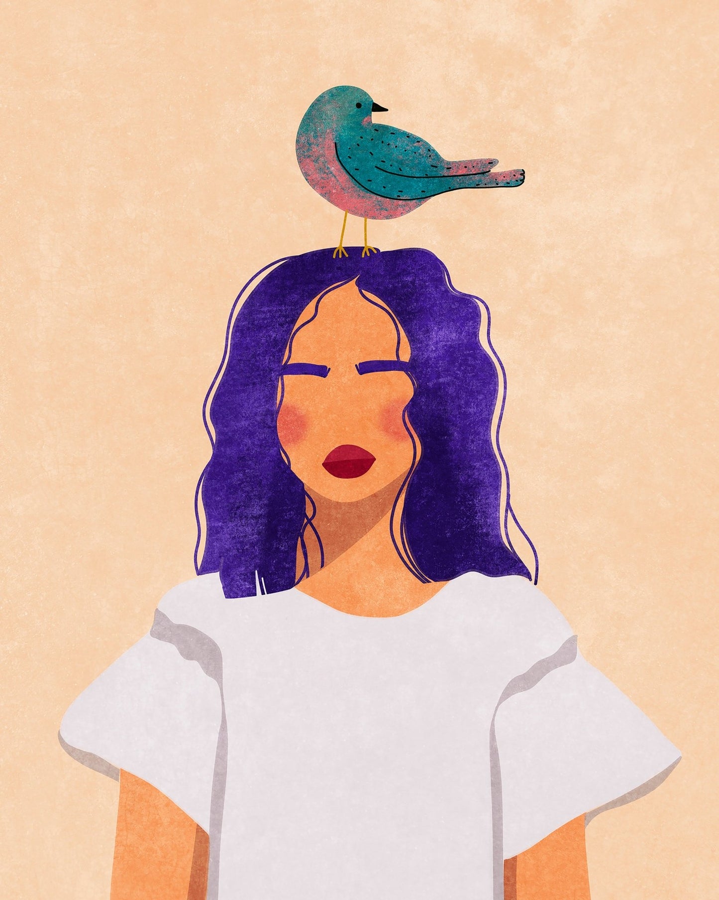Girl with Bird No1