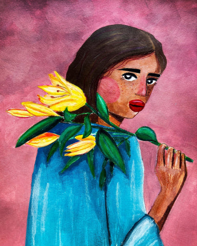 Woman with Lily