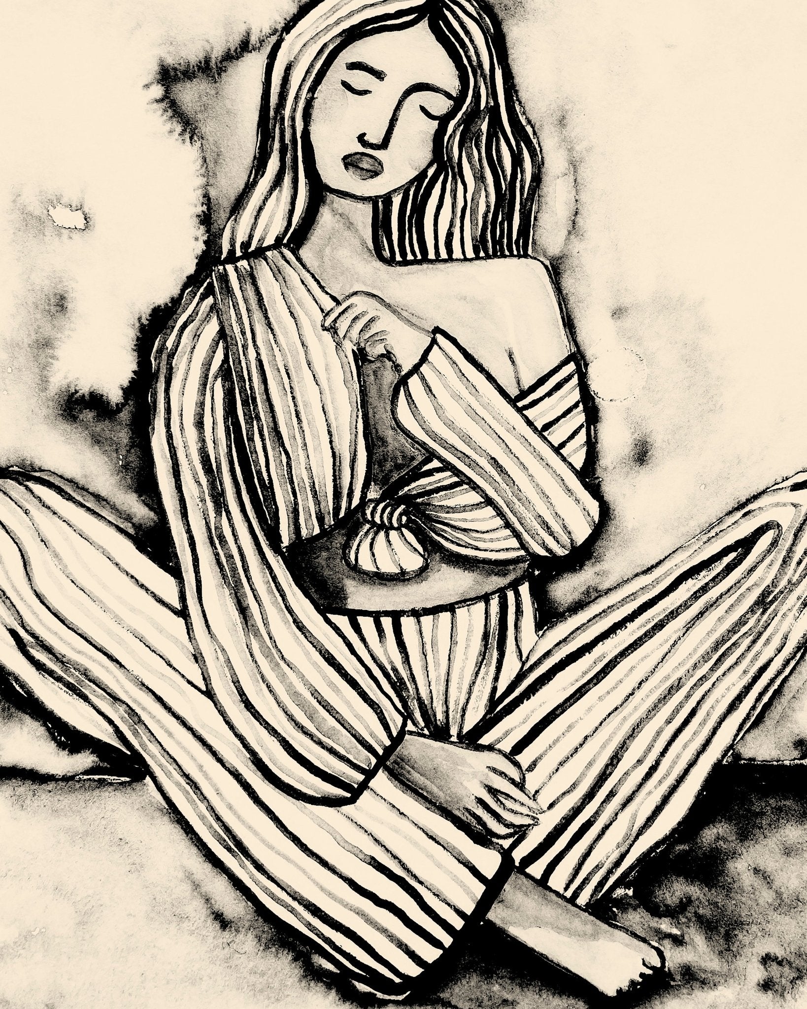 Striped Woman Portrait No1