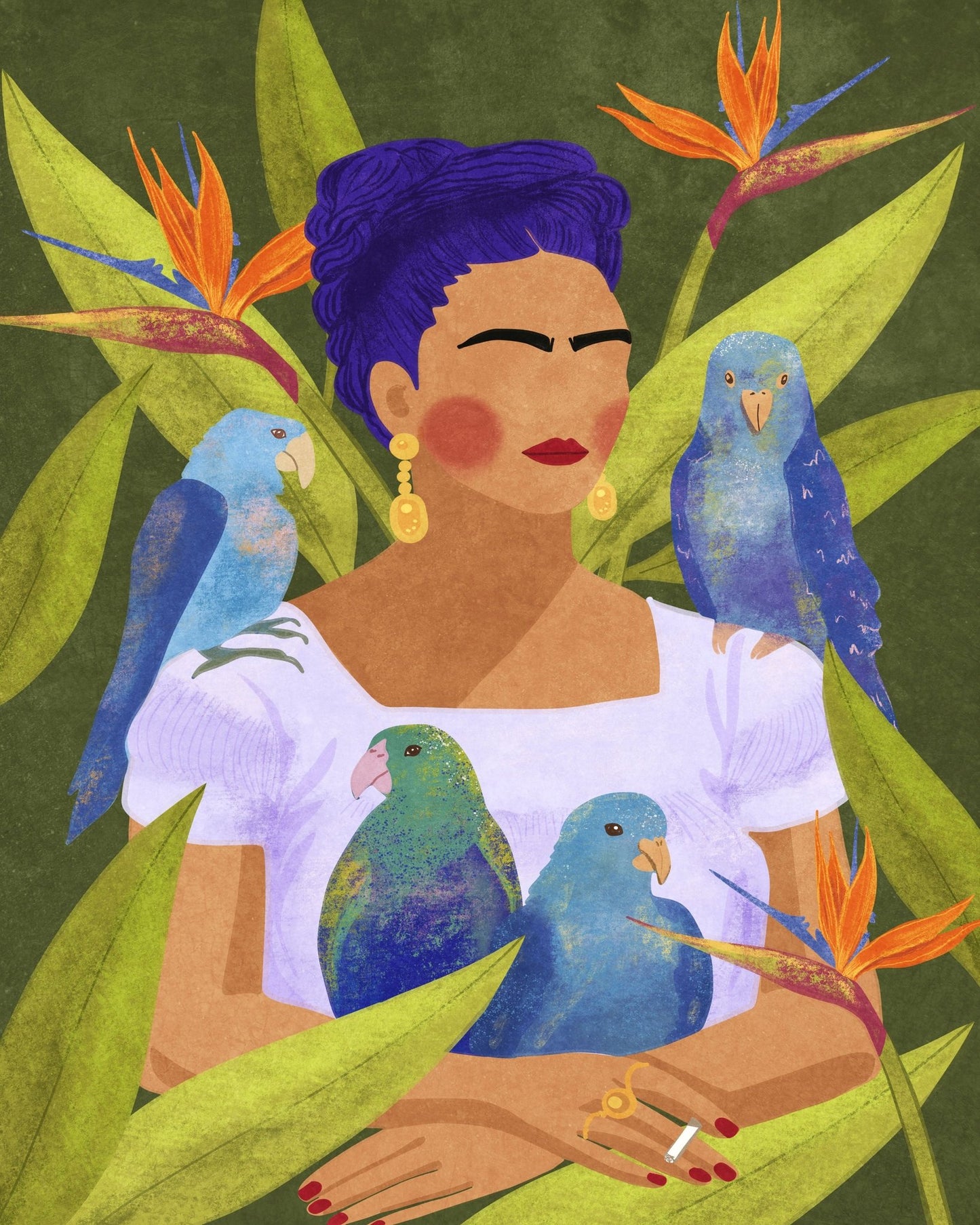Woman With Birds