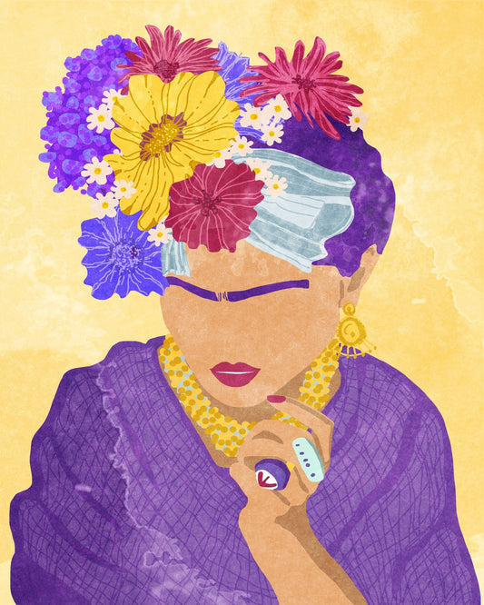 Floral Frida Portrait No1