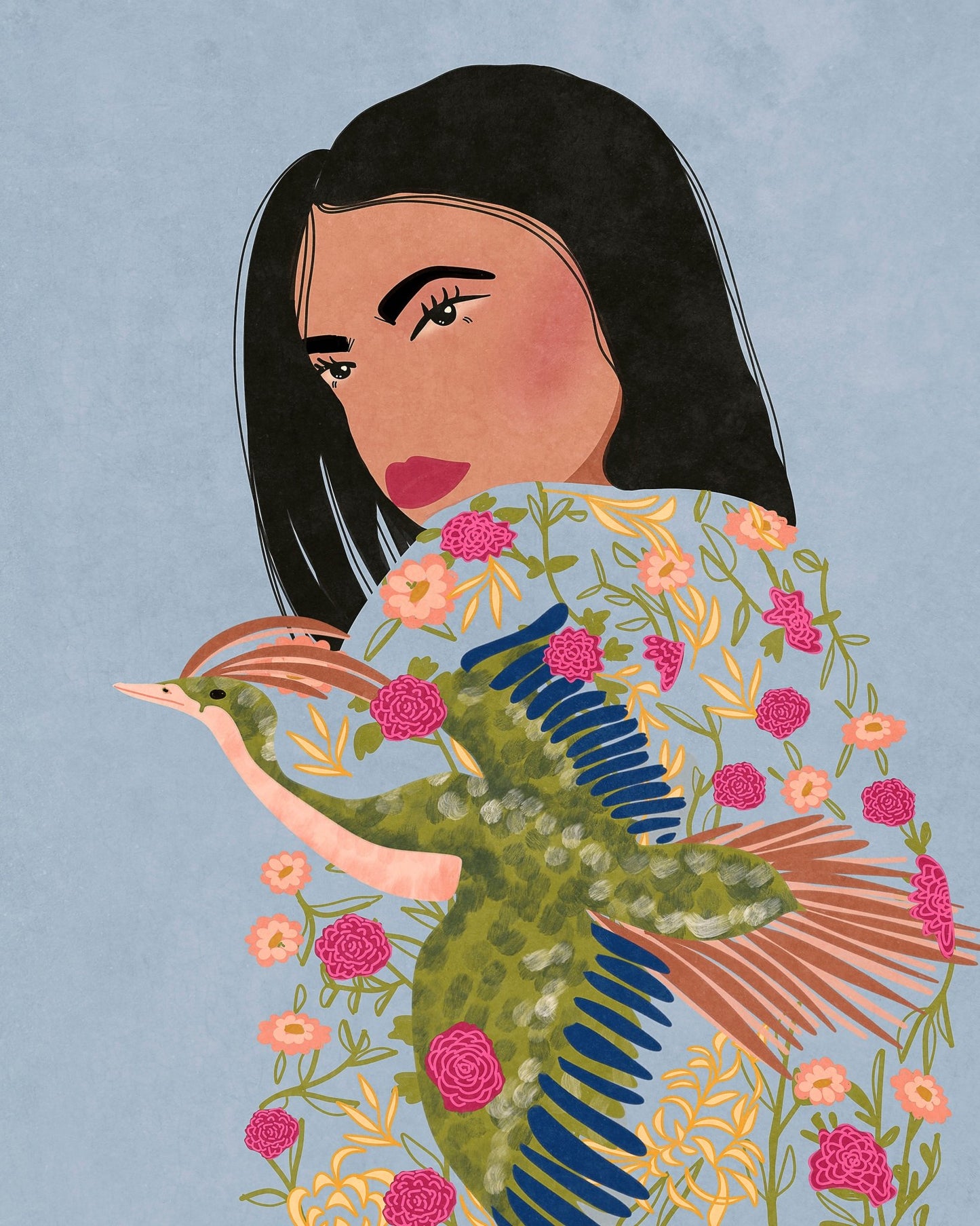 Girl With Crane