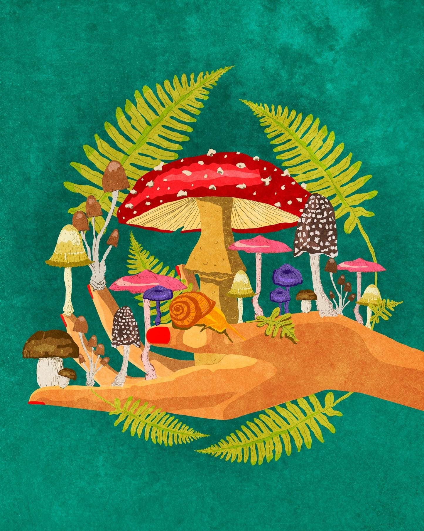 Mushroom Forest Hand