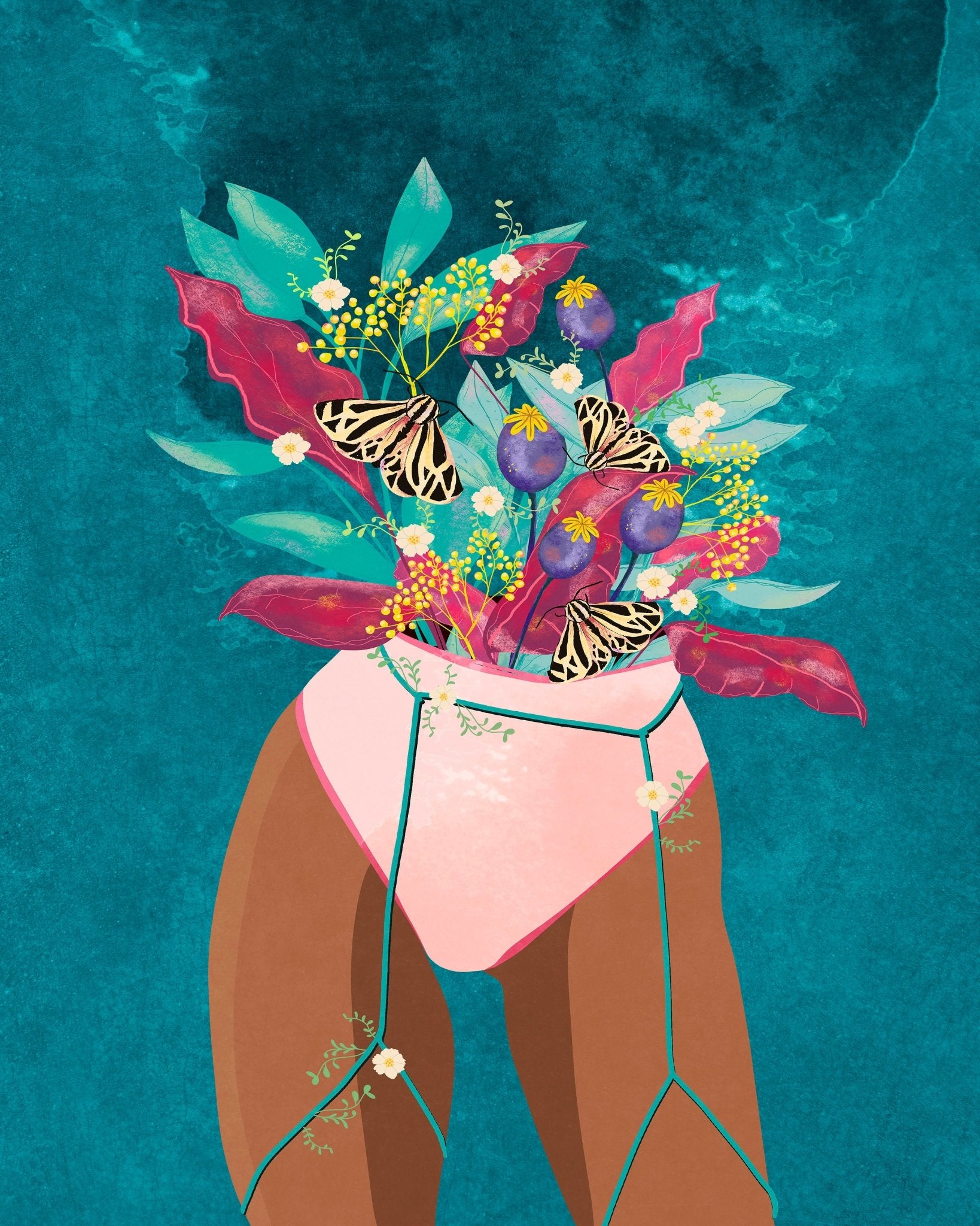 Floral Body Vase