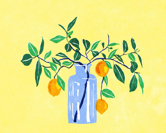 Lemon Branch Vase