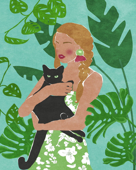 Woman With Cat No1