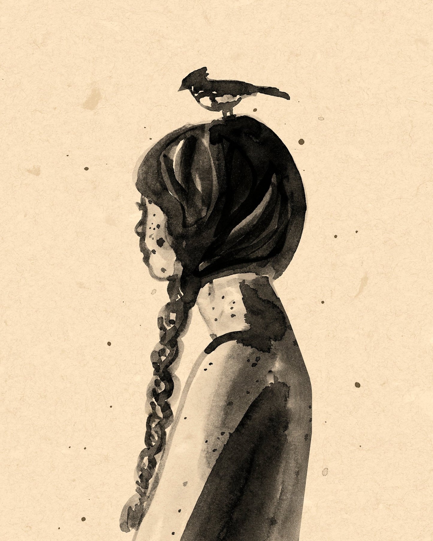 Girl With Bird No2