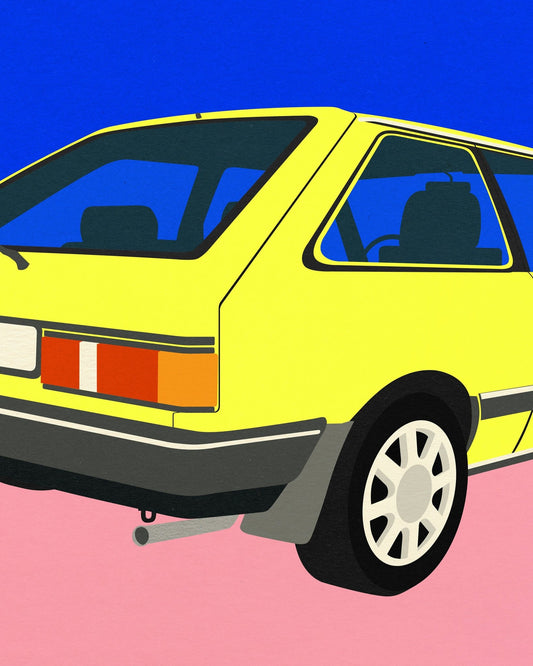 Yellow Retro Car