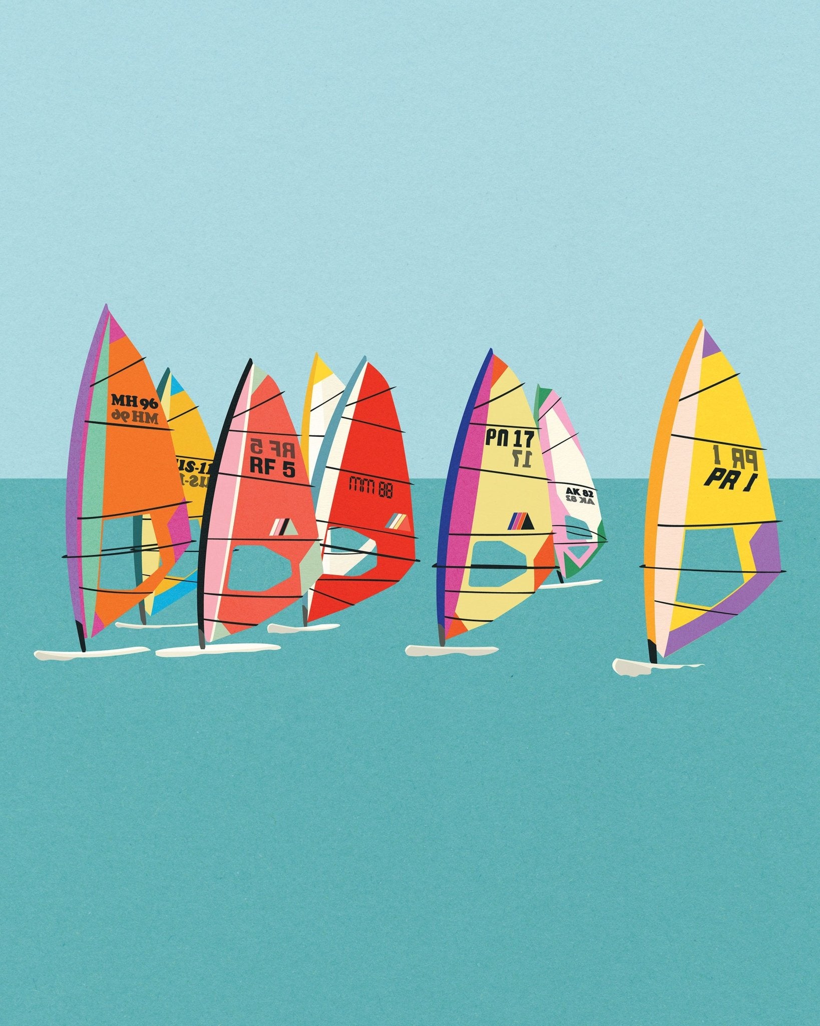 Colorful Windsurf Sails