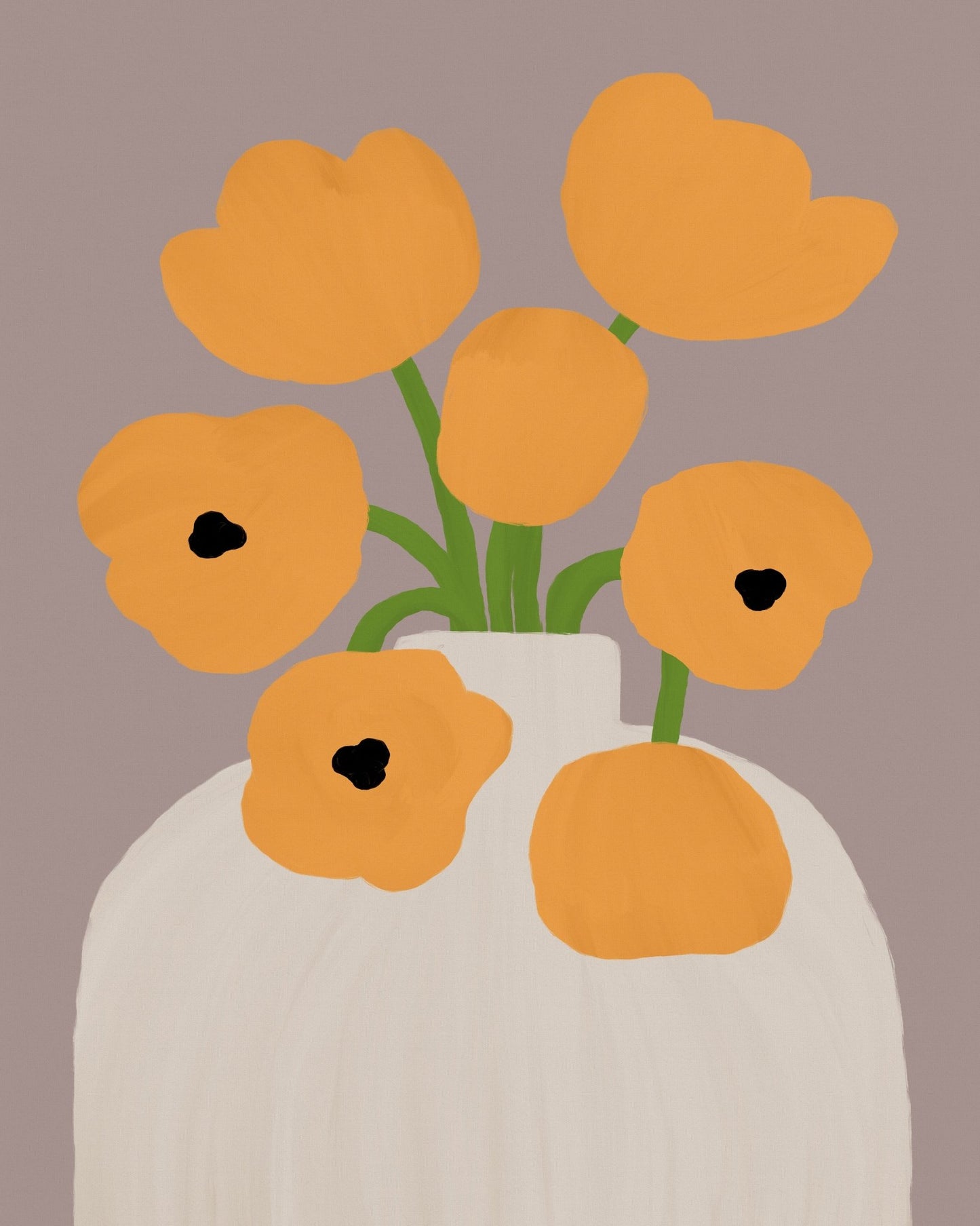 Yellow Floral Vase No1