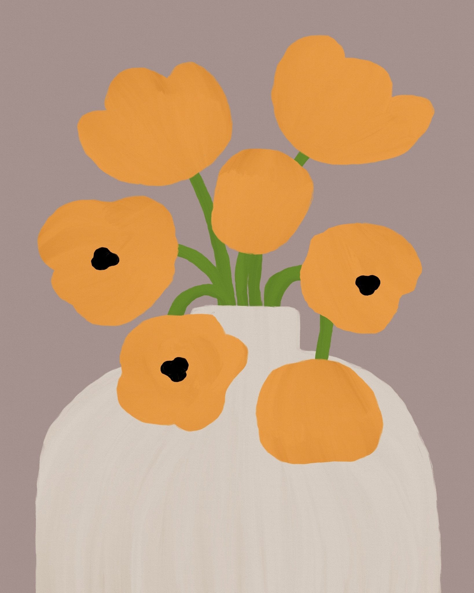 Yellow Floral Vase No1