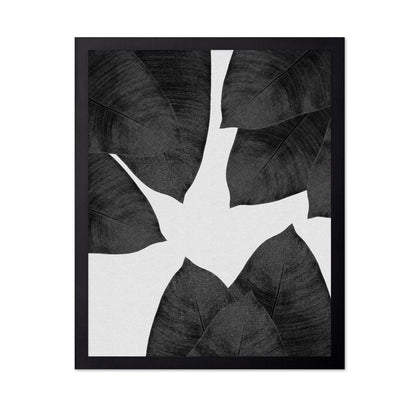 Banana Leaf Black White