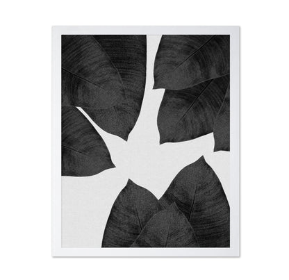 Banana Leaf Black White