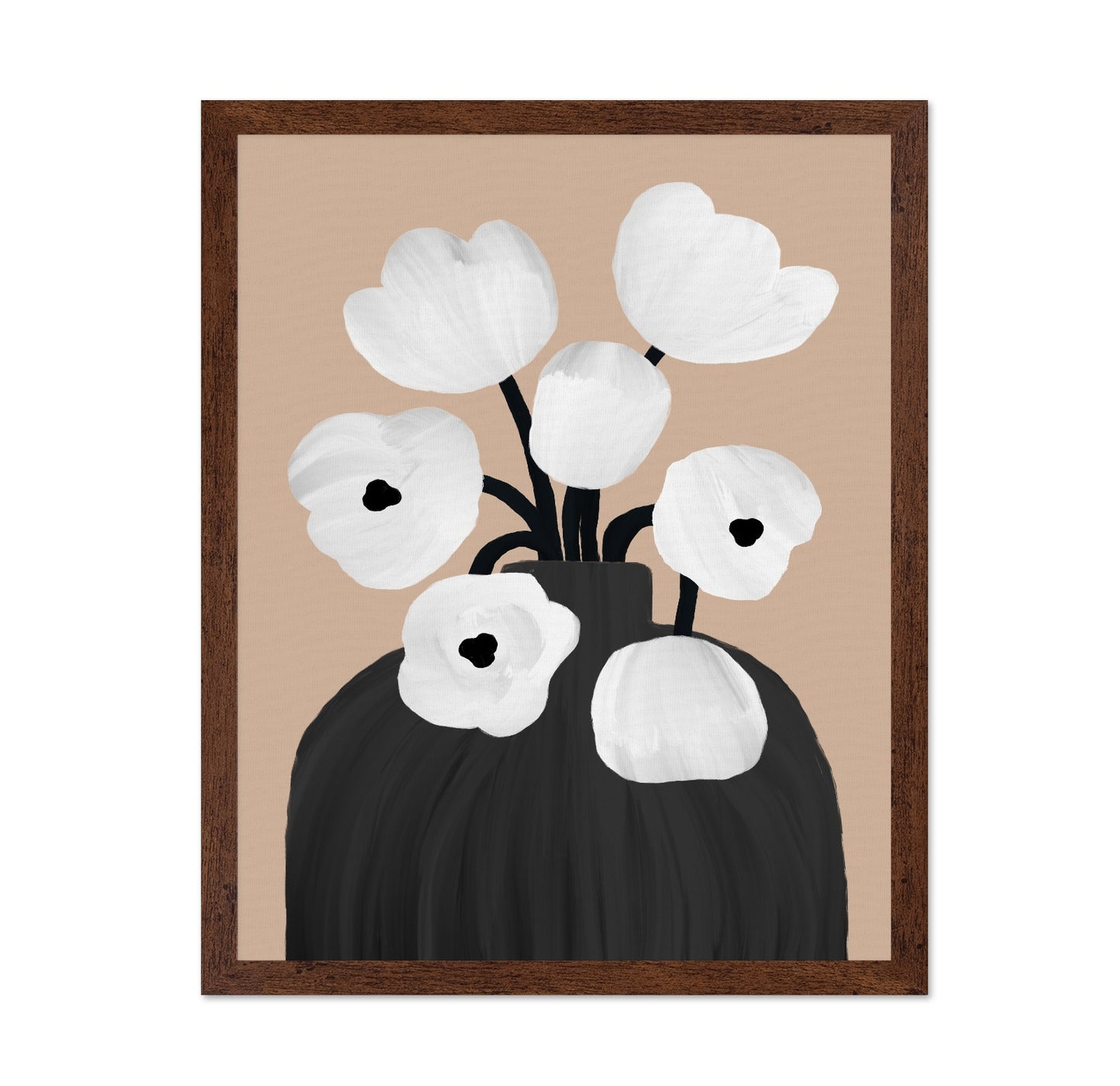White Floral Vase No1