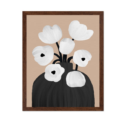 White Floral Vase No1