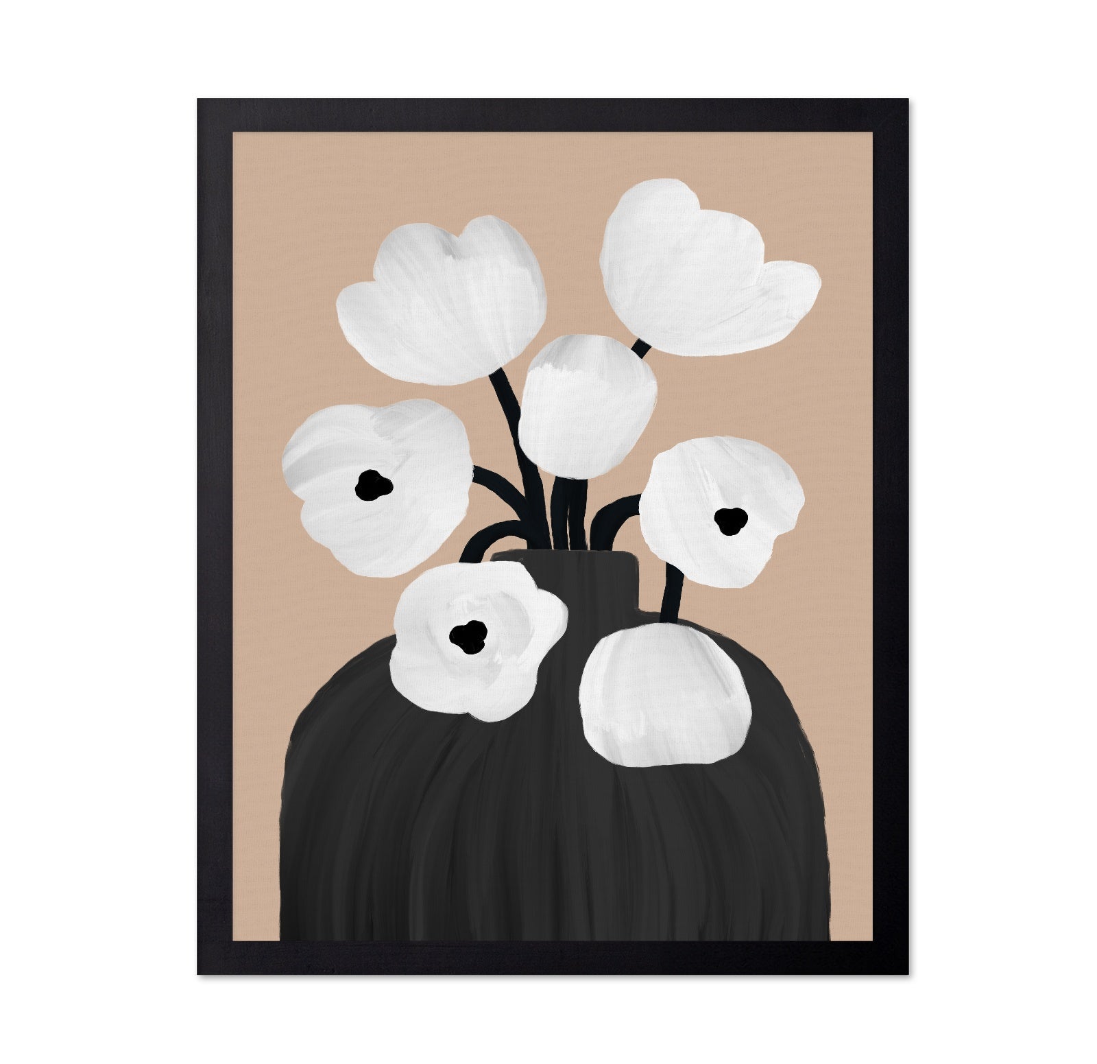 White Floral Vase No1