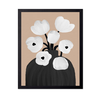 White Floral Vase No1