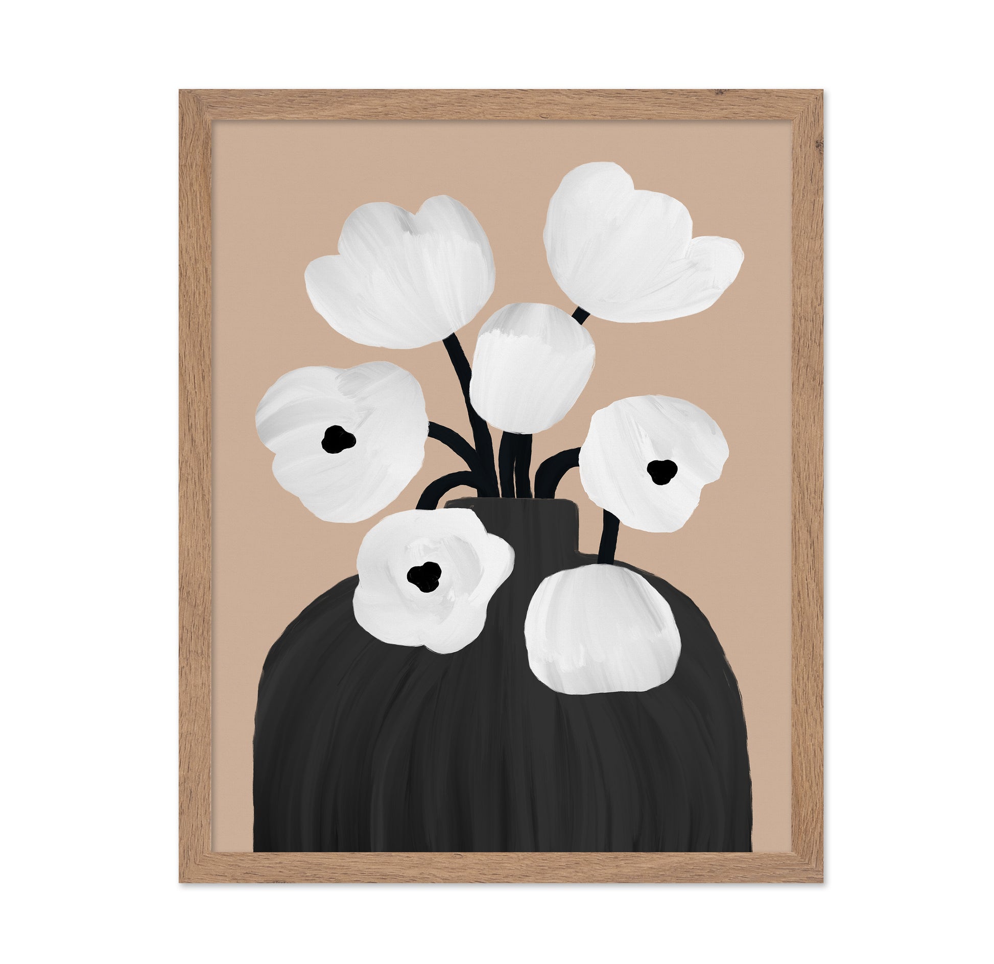 White Floral Vase No1