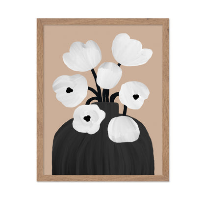 White Floral Vase No1