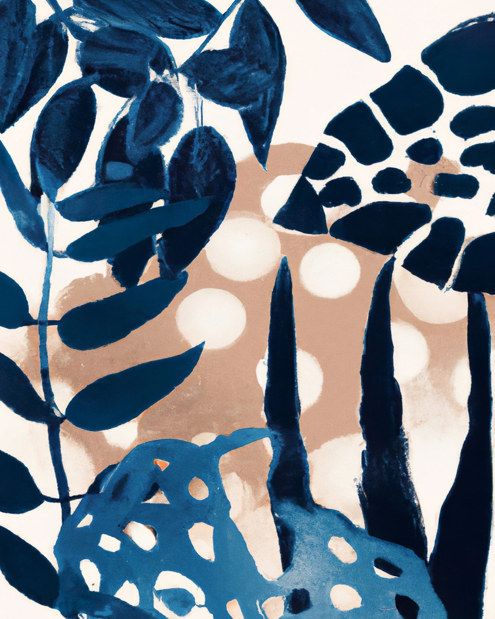Indigo Tropic Leaves