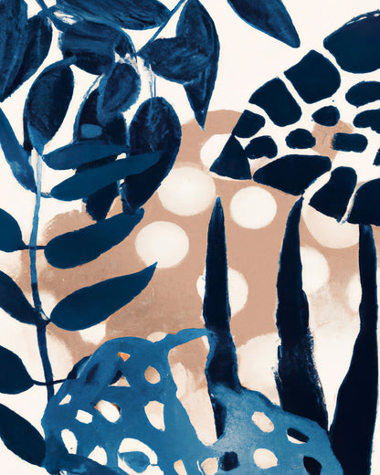 Indigo Tropic Leaves