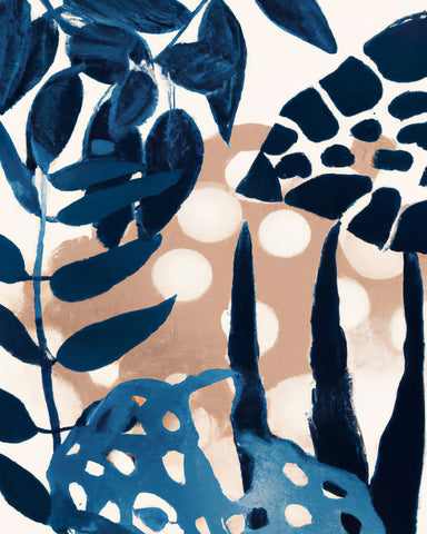 Indigo Tropic Leaves
