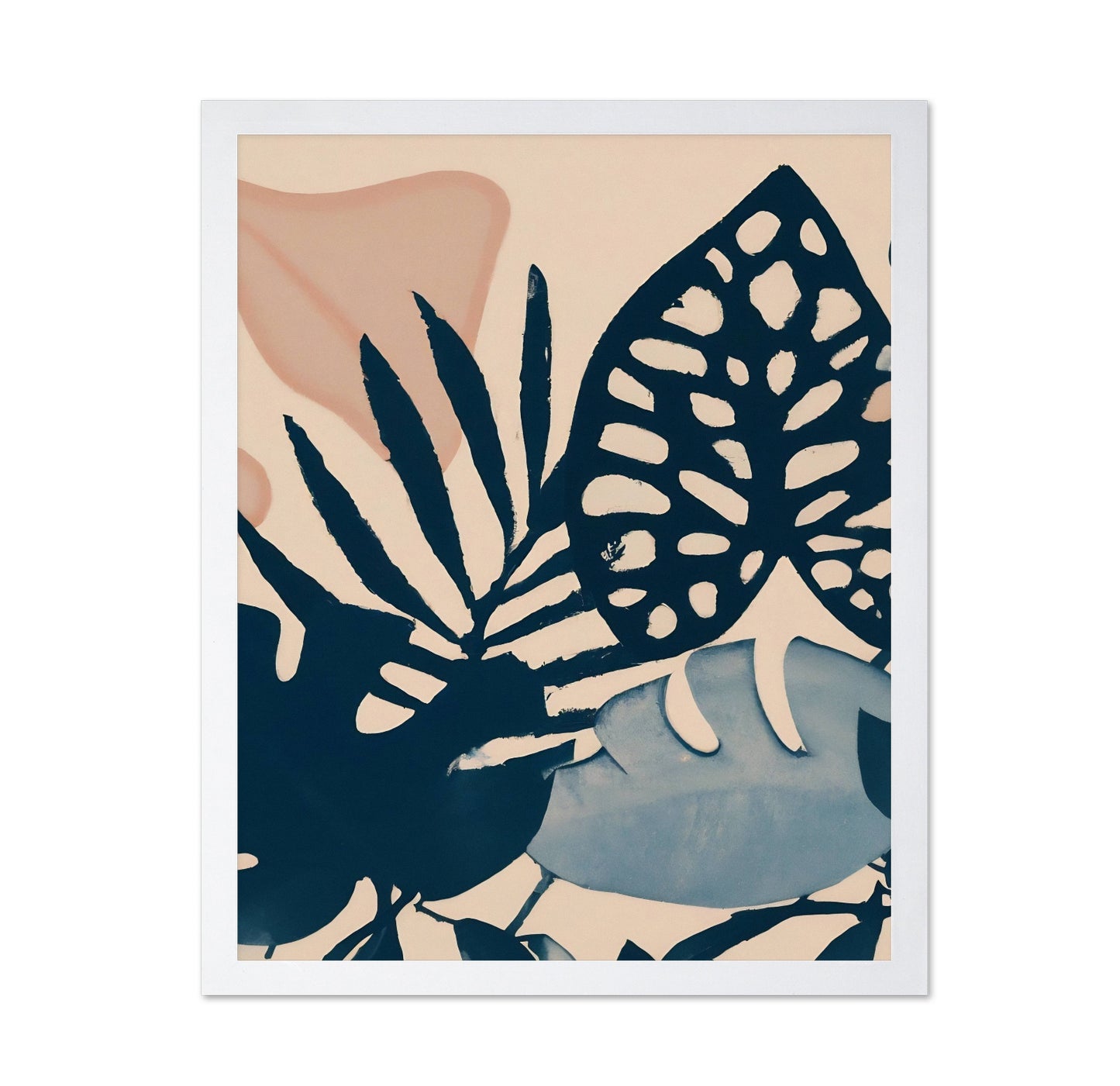 Pink Botanical Leaves
