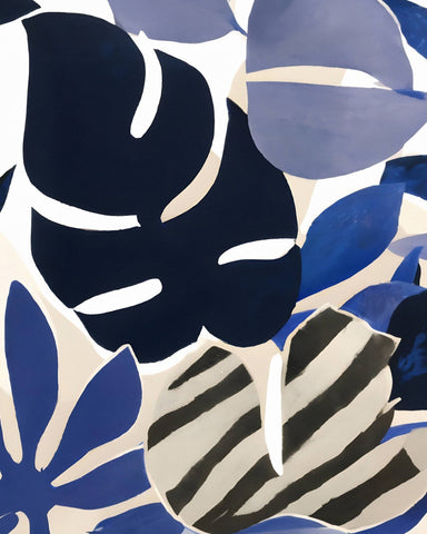 Blue Botanical Pattern