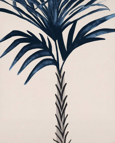 Indigo Palm Silhouette