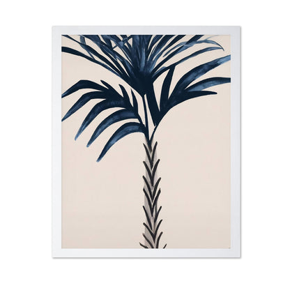 Indigo Palm Silhouette