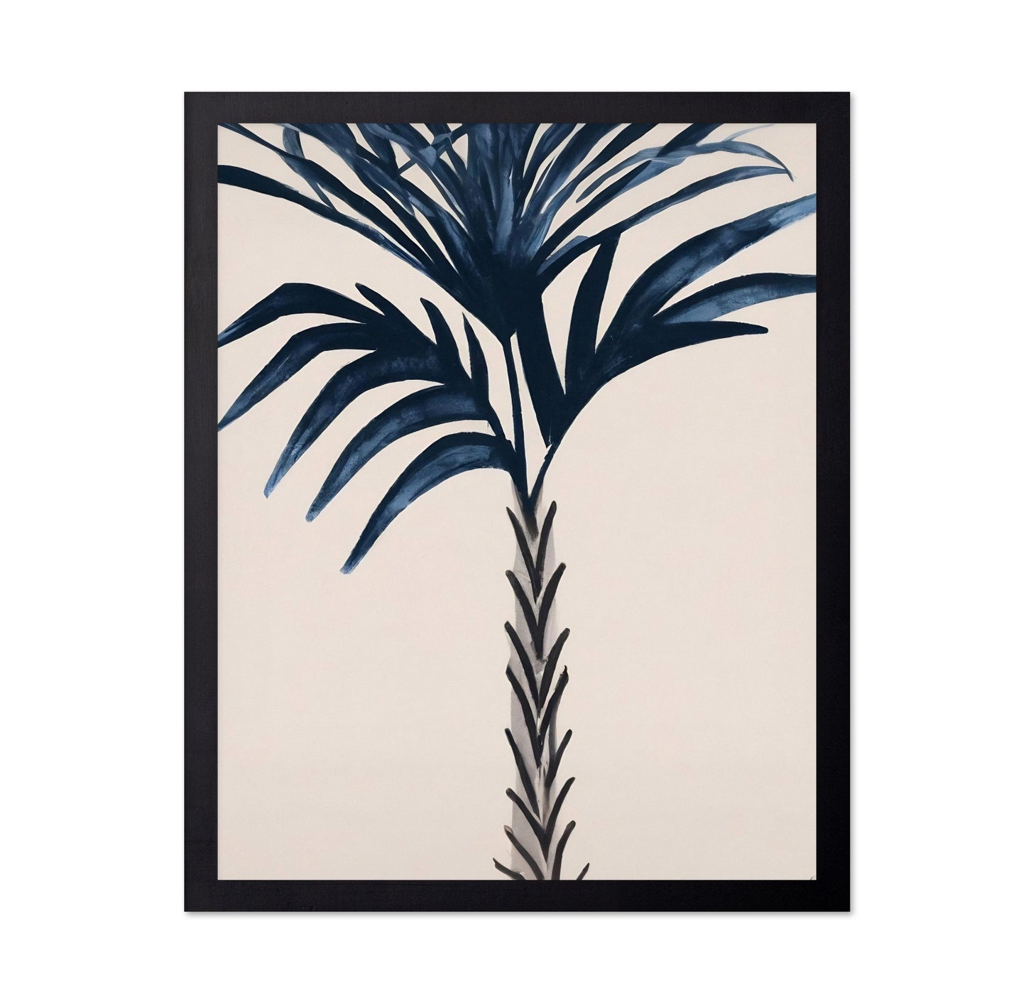Indigo Palm Silhouette