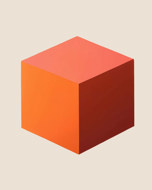 Minimalist Orange Cube