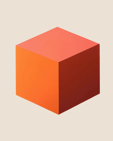 Minimalist Orange Cube