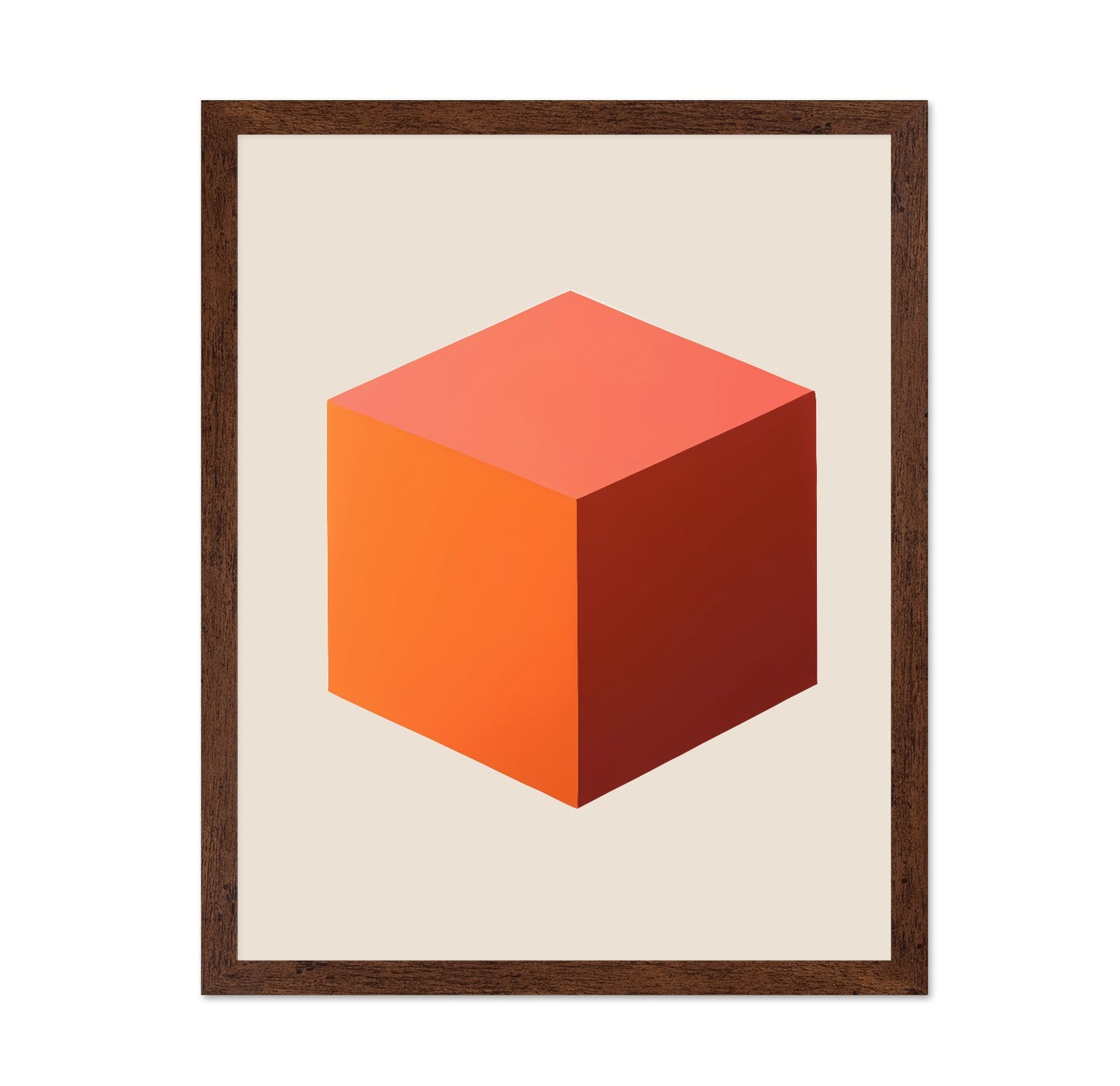 Minimalist Orange Cube