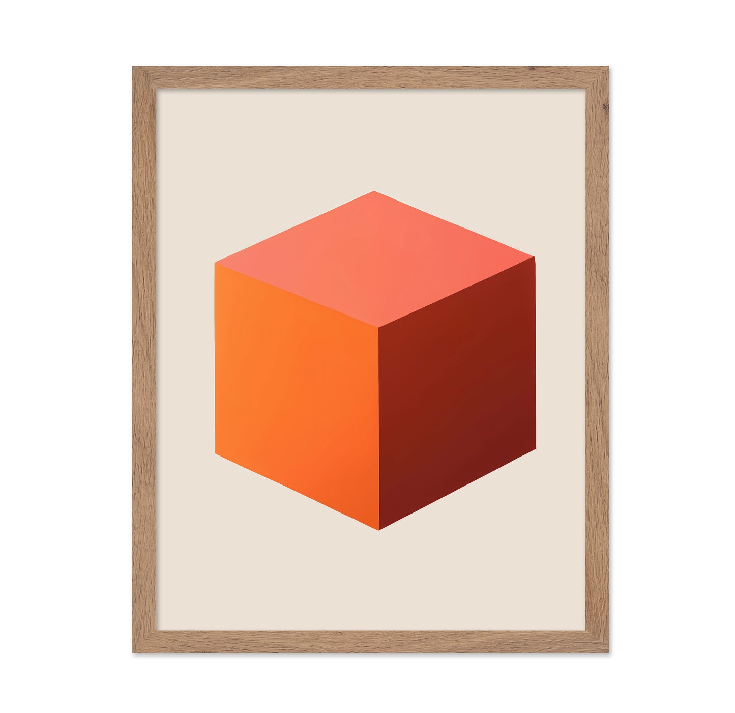 Minimalist Orange Cube