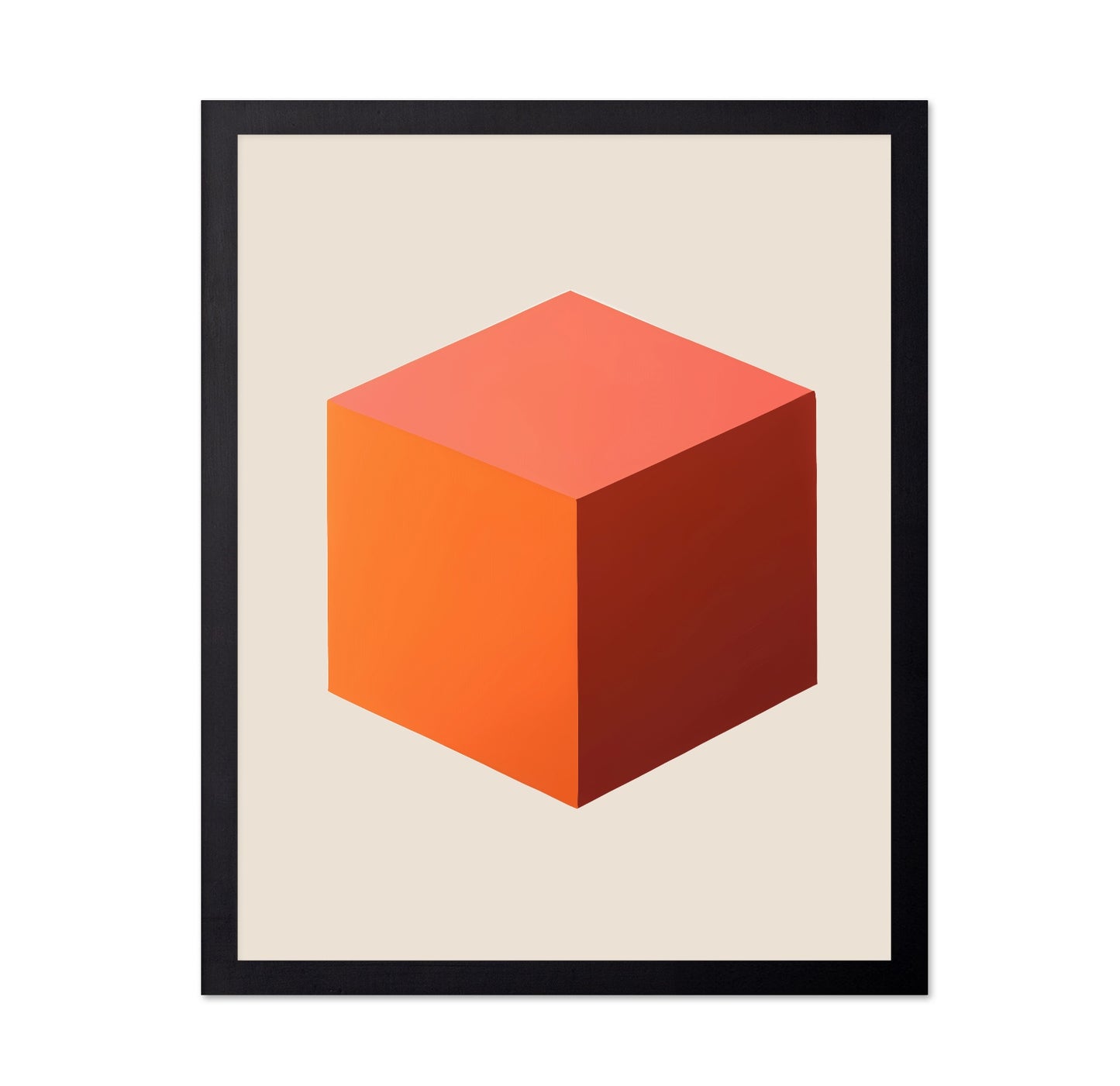 Minimalist Orange Cube