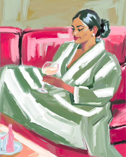 Elegant Woman With Wine