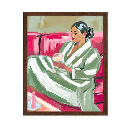 Elegant Woman With Wine