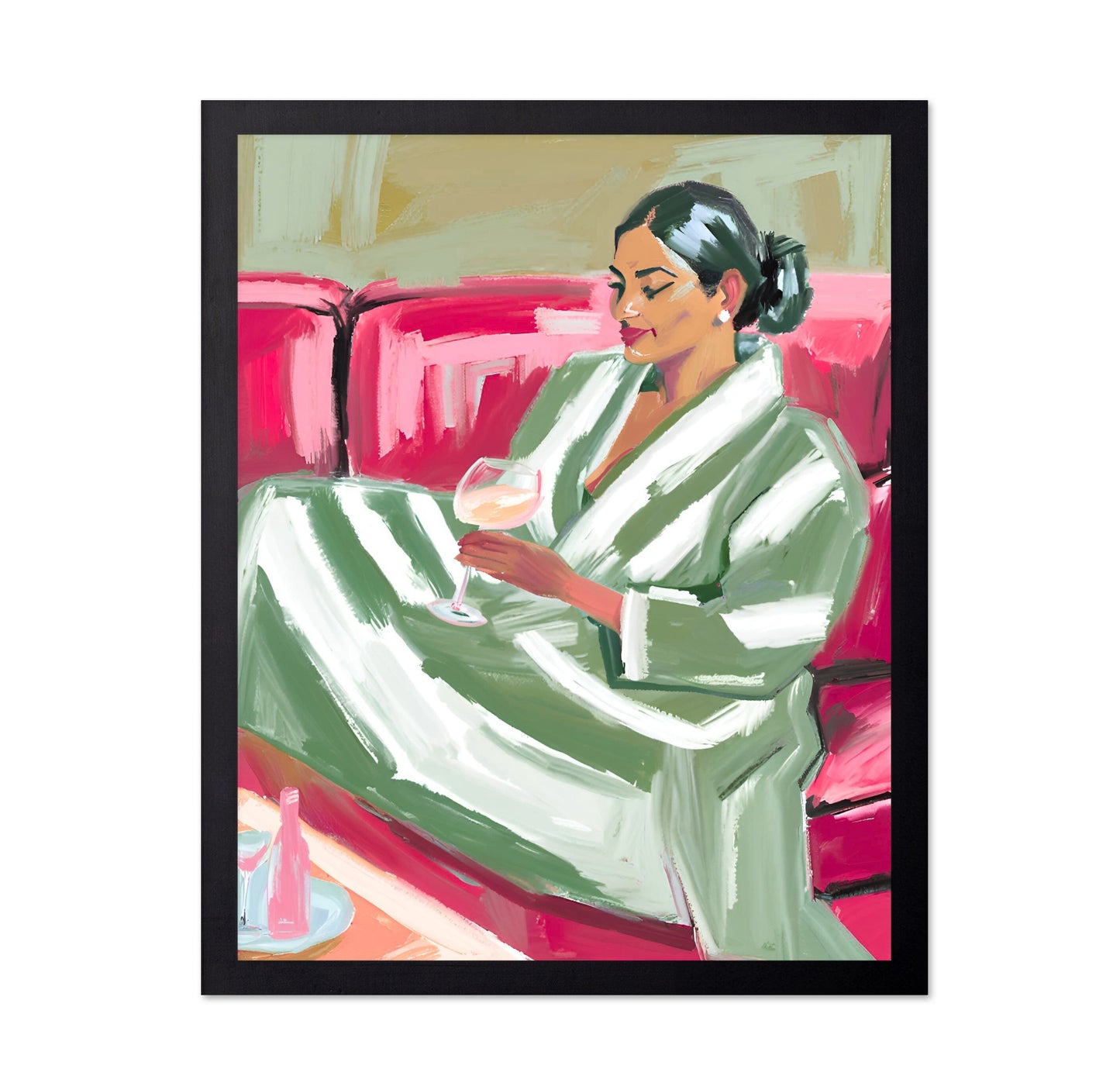 Elegant Woman With Wine