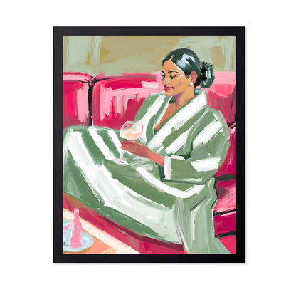 Elegant Woman With Wine