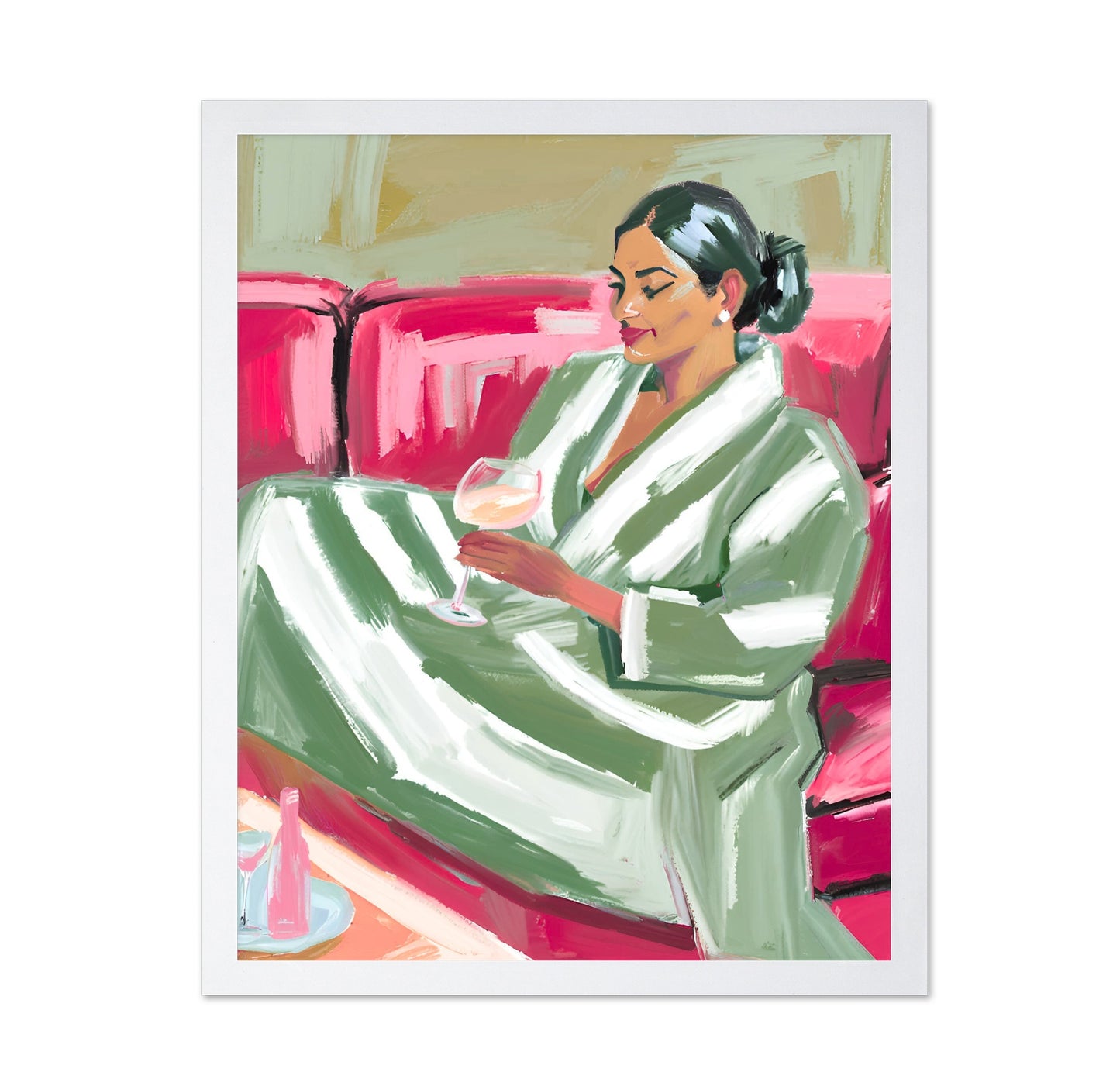 Elegant Woman With Wine