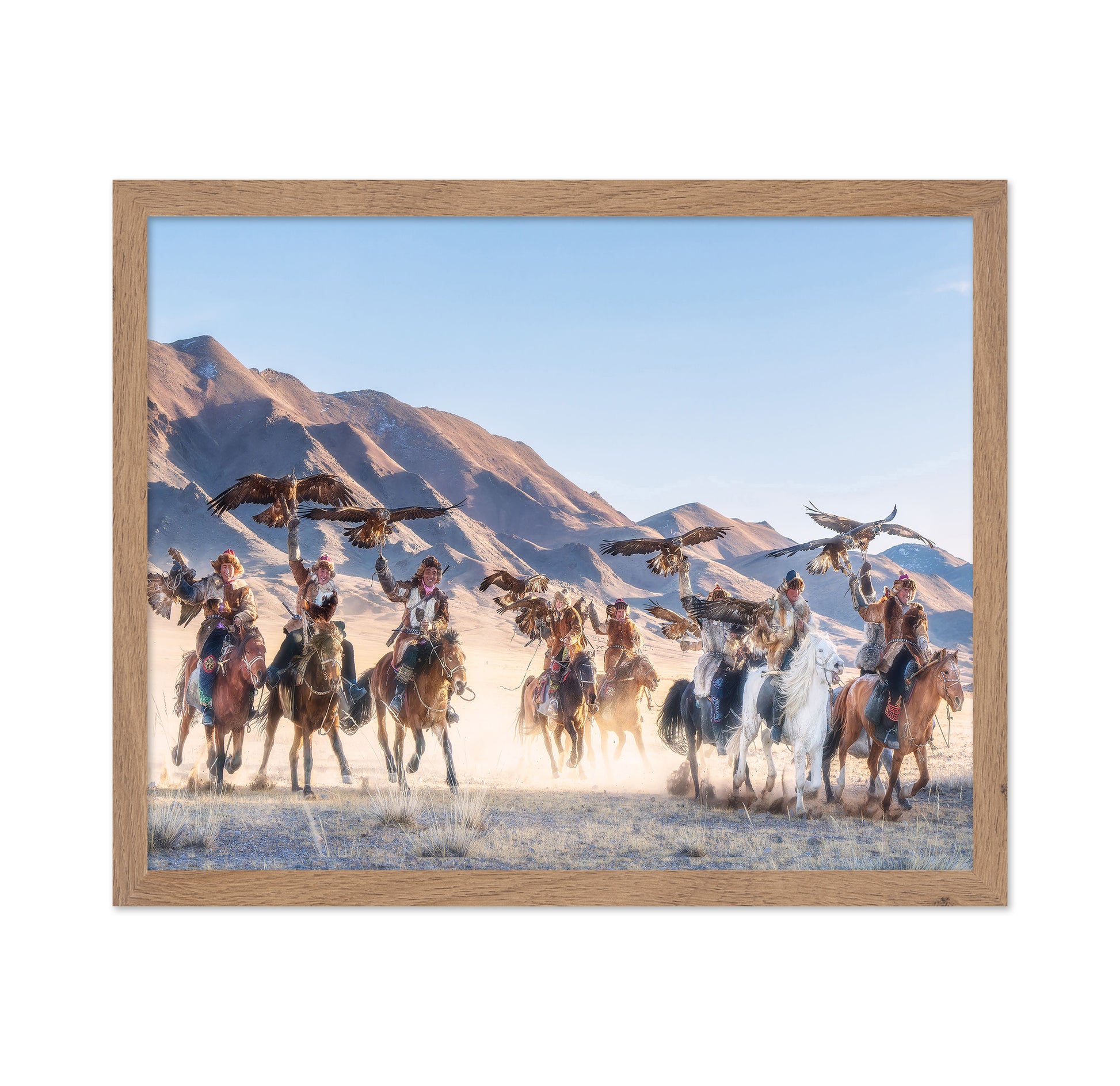 Eagle Hunters On Horseback