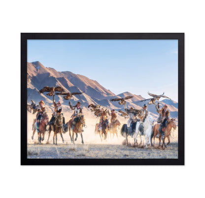 Eagle Hunters On Horseback