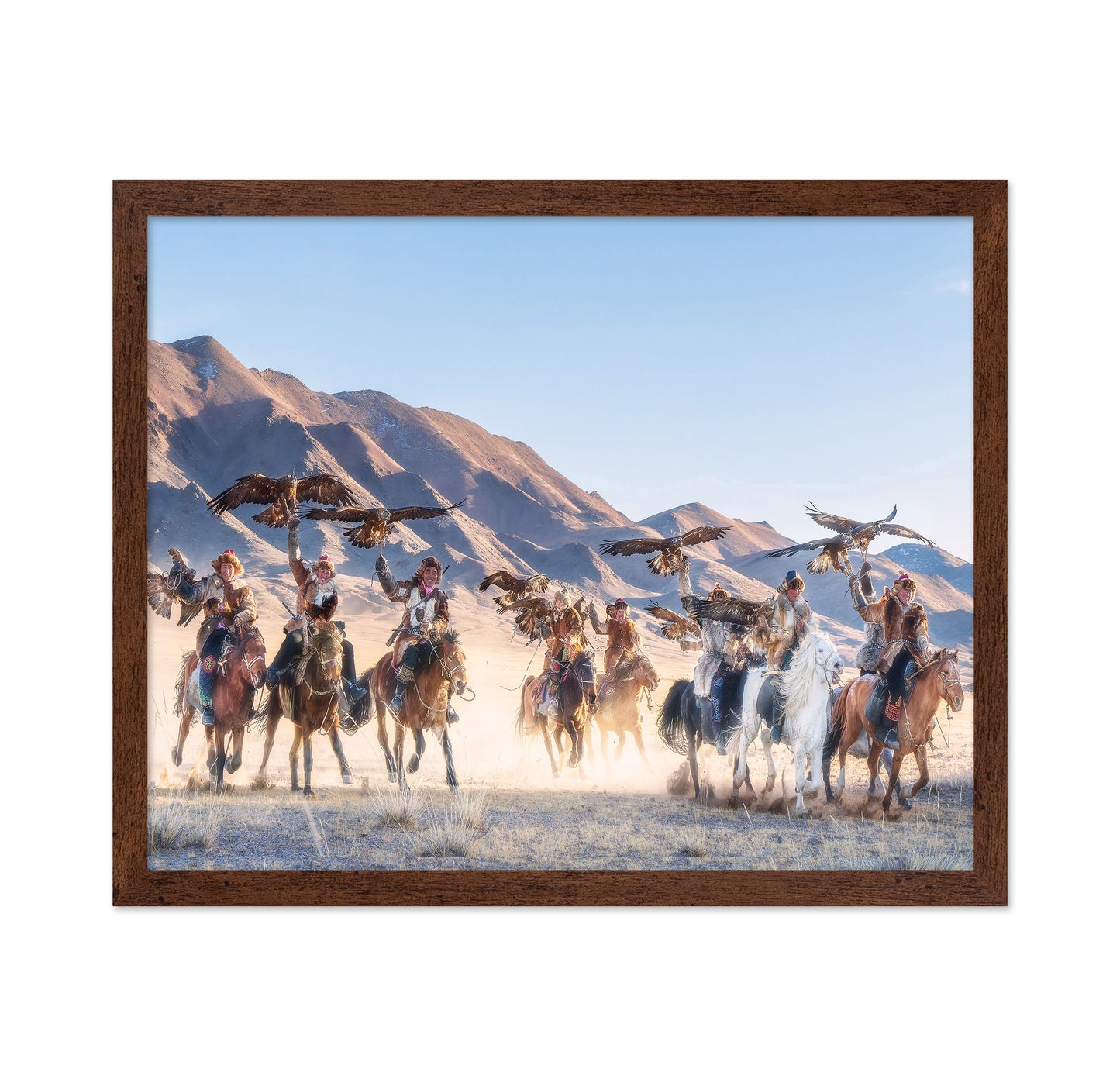 Eagle Hunters On Horseback