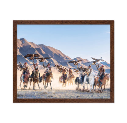 Eagle Hunters On Horseback