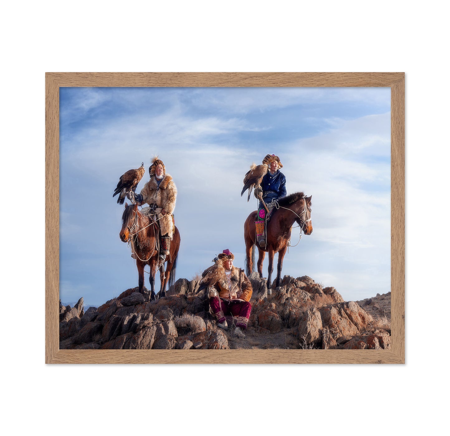 Eagle Hunters On Ridge