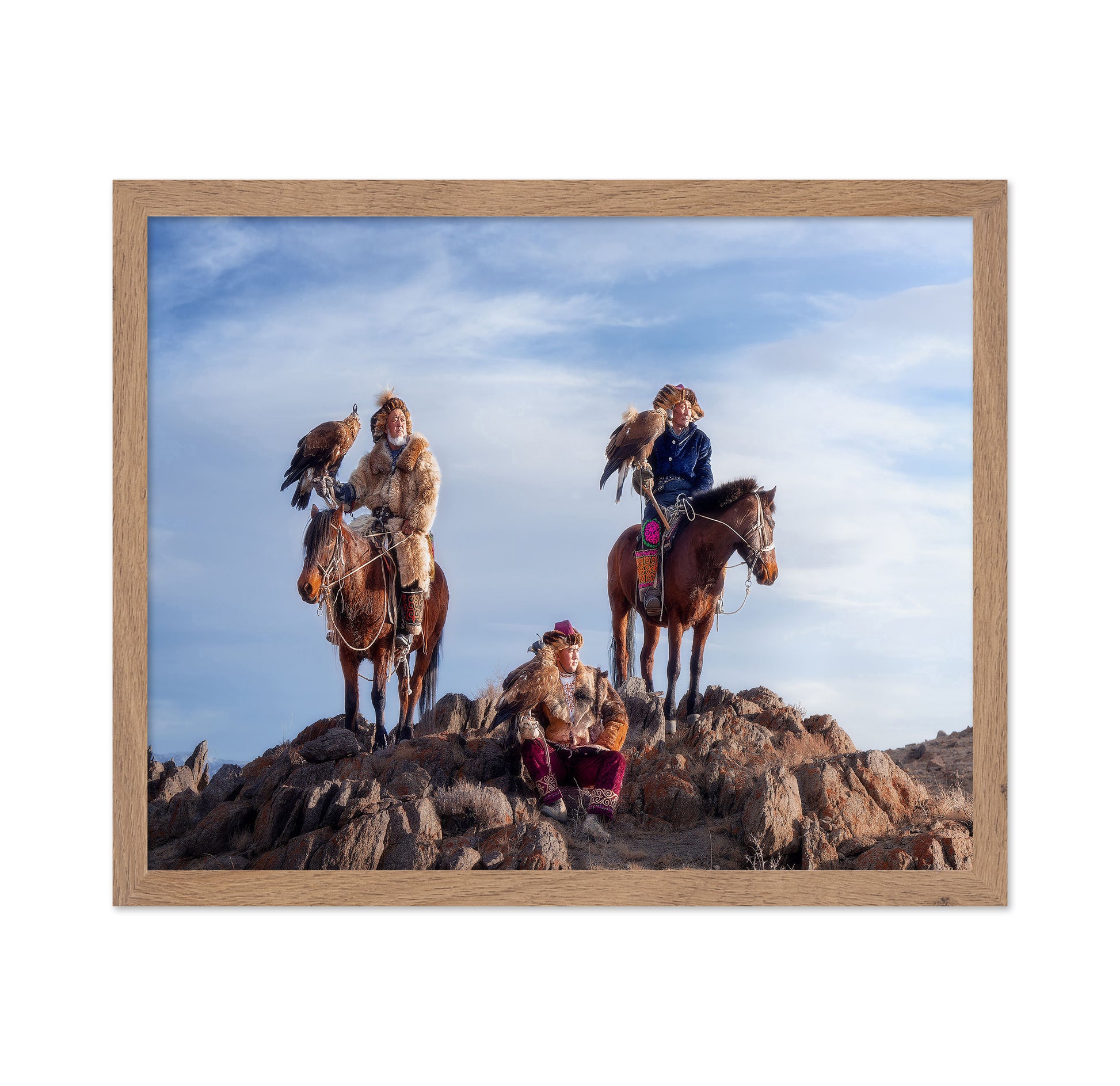Eagle Hunters On Ridge