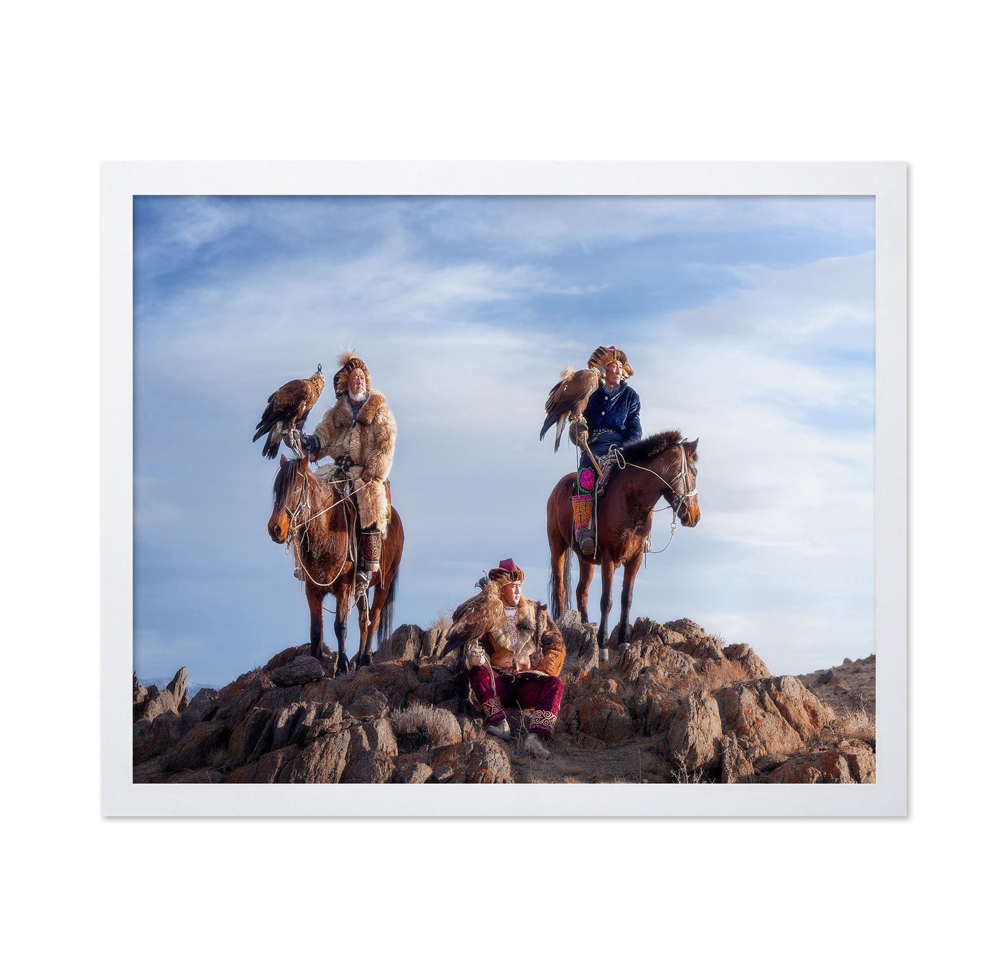 Eagle Hunters On Ridge